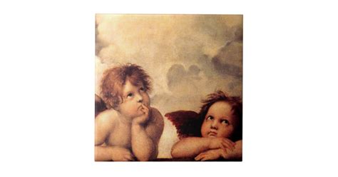 Raphael Cherubs Sistine Madonna Tile Zazzle