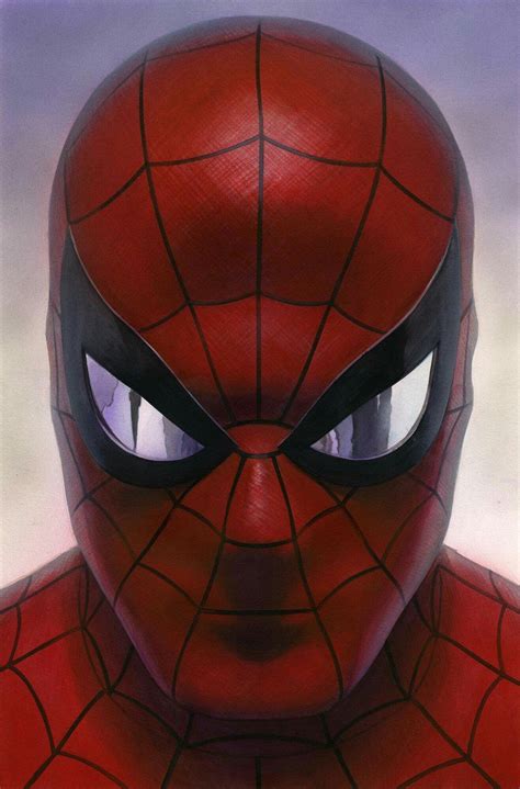 Spider Man Face By Alex Ross Marvel Spiderman Spiderman Spiderman Art