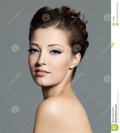 Portrait Of Young Sensuality Beautiful Woman Stock Photo