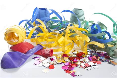 Party Ribbons And Balloons Stock Image Image Of Holiday 14338471
