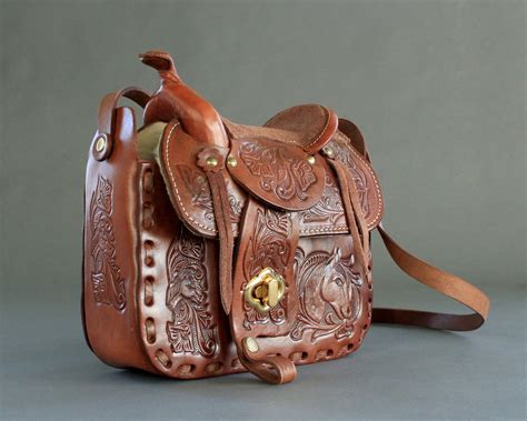Saddle Bag Style Leather Purses
