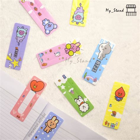 Jual Pembatas Buku Bts Boy Band Korea 21 Isi 15 Pcs Plastik Bookmark