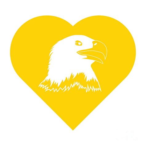 Eagle Cares Yellow Digital Art By College Mascot Designs Pixels