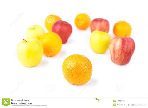Apples And Oranges Stock Photo Image Of Colors White 14415046