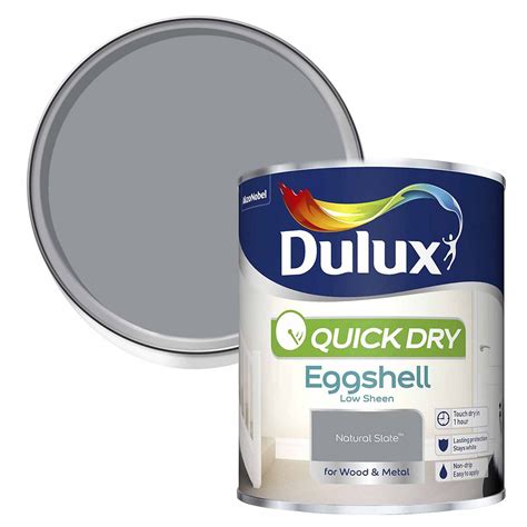 Dulux Quick Drying Natural Slate Eggshell Paint 750ml Wilko