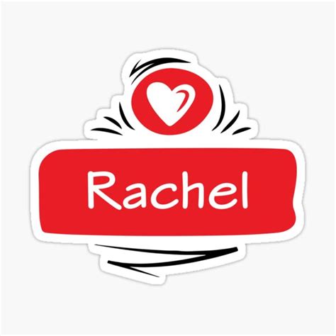 Rachel Name I Love Rachel Sticker For Sale By Creative Art007 Redbubble