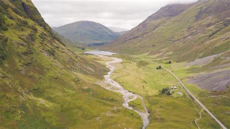 Aerial View Of The Spectacular Highlands In Scotland Stock Image