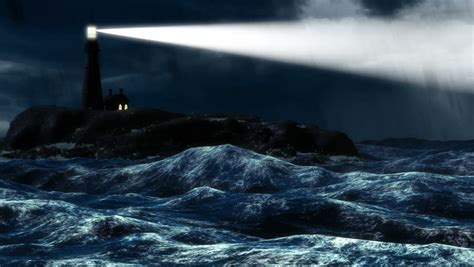 Lighthouse At Night Stock Footage Video 645091 Shutterstock