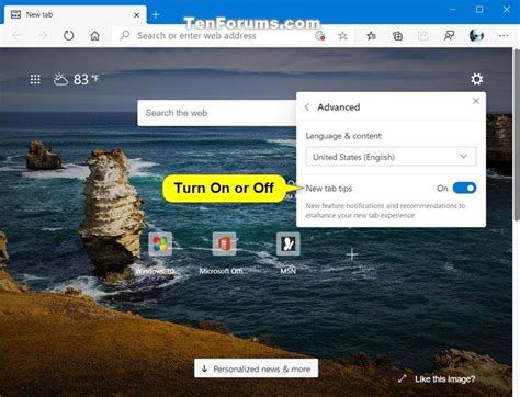 How To Turn On Or Off Show New Tab Tips In Microsoft Edge Chromium