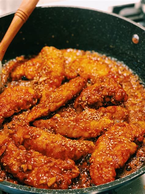 Spicy Honey Garlic Chicken Tenders 20 Minutes Tiffy Cooks