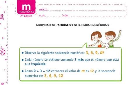 Patrones Y Secuencias Numericas Curriculum Nacional Mineduc Chile