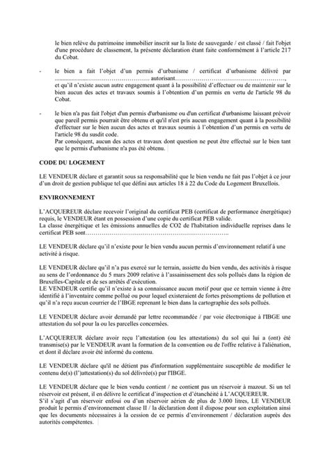 Model De Compromis De Vente Belgique Doc Pdf Page Sur