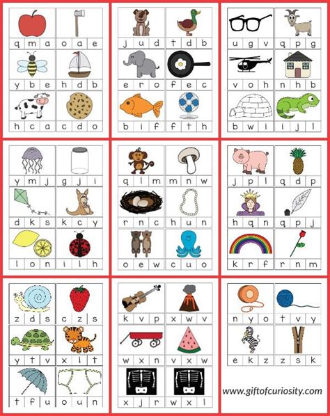 Beginning Sounds Alphabet Clip Cards 101 Ways To Teach The Alphabet