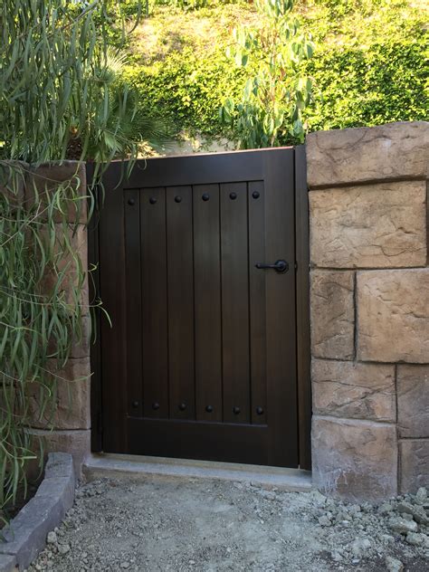 Custom Wood Gate By Garden Passages Smaller Simple Side Gate With