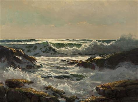 Robert W Wood Carmel Seascape 1946 Oil On
