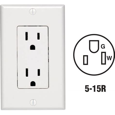 Buy Leviton Decora Duplex Outlet With Wall Plate White 15a
