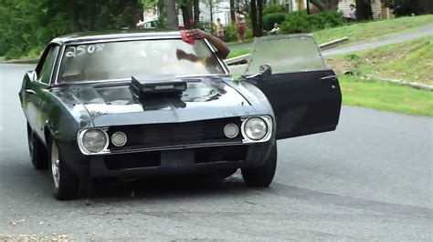 Nasty 1967 Camaro Pro Street Tubbed Out Nitrous Start Up Crazy Cam