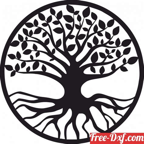 Download Tree Of Life Wall Decor Mvqwh High Quality Free Dxf File