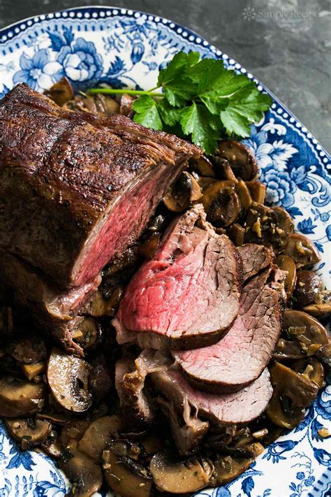 This elegant beef recipe is an ideal choice for entertaining. Roast Beef Tenderloin with Sautéed Mushrooms Recipe ...