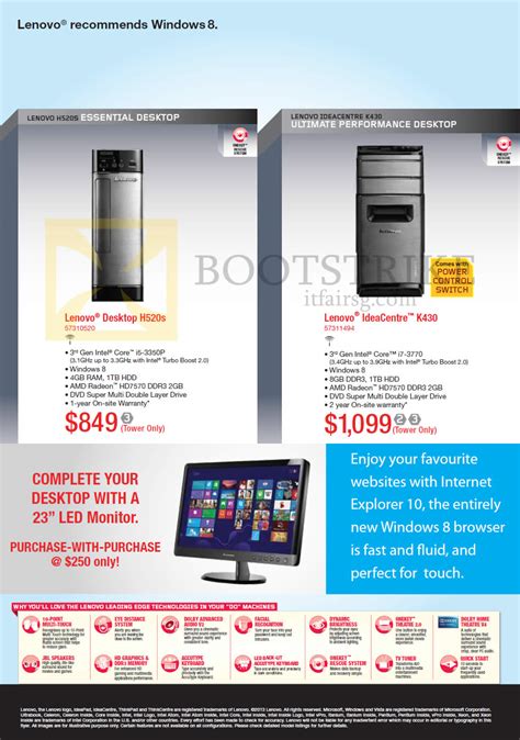 Lenovo Desktop Pc H520s Ideacentre K430 It Show 2013 Price List