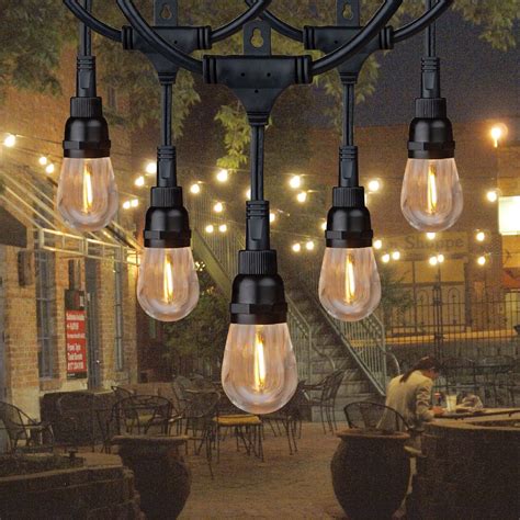 With this design, you get fifteen bulbs, set three feet apart from each other, on a cord that is 48feet long. Honeywell 24' Commercial-Grade LED Indoor/Outdoor String ...