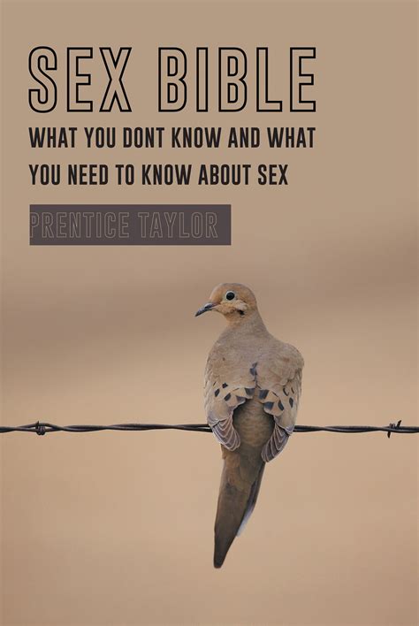 Prentice Taylors New Book Sex Bible What You Dont Know And What You Need To Know About Sex