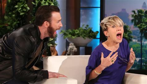 In fact, one captain america: Chris Evans Scares Scarlett Johansson on 'Ellen' - Watch ...