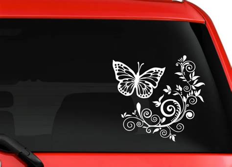 2 Pcs Lot Fashion New Butterfly Vinyl Car Stickers Girls Car Window