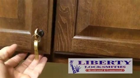 If you turn the key far enough, the door should lock. Double Door Cabinet Lock - YouTube