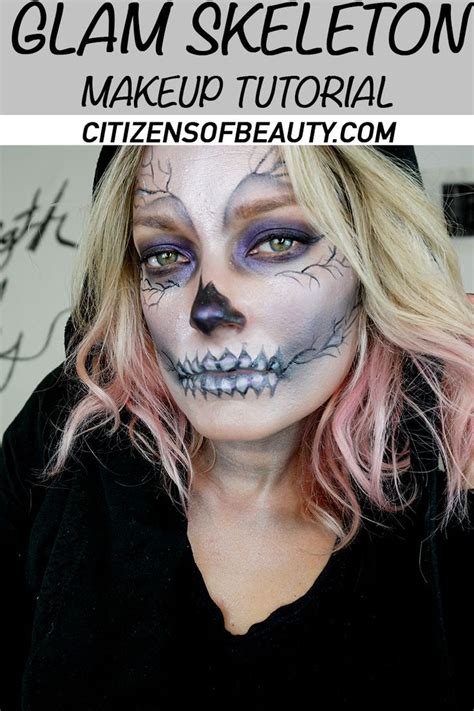 Glam Skeleton Makeup For Halloween Citizens Of Beauty Skeleton