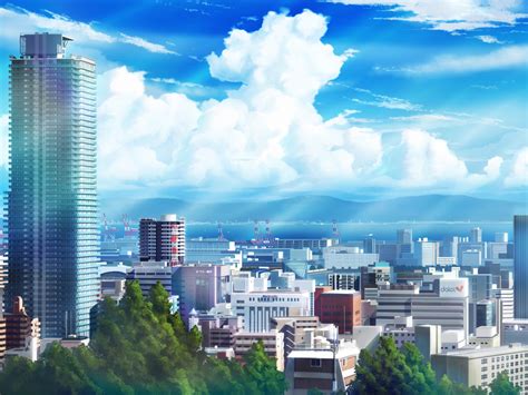 Wallpaper Cityscape Anime Original Desktop Wallpaper Hd Image