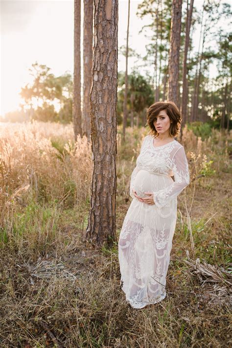 Maternity Gown Dress For Photoshoot White Lace Maxi Pregnancy Etsy
