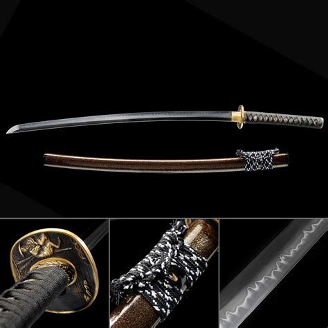 Handmade Japanese Samurai Sword T10 Folded Clay Tempered Steel Real