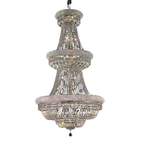 Luminous Lighting Primo 32 Light Chrome Glam Crystal Chandelier In The