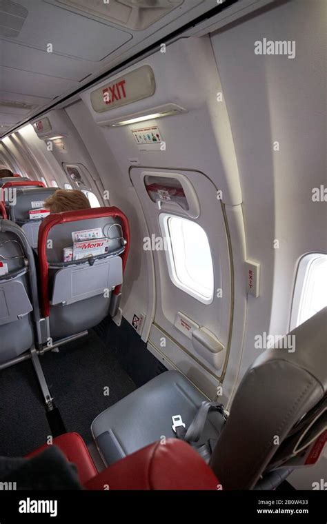Emergency Exit And Seating Row With Extra Legroom Inside Boeing 737