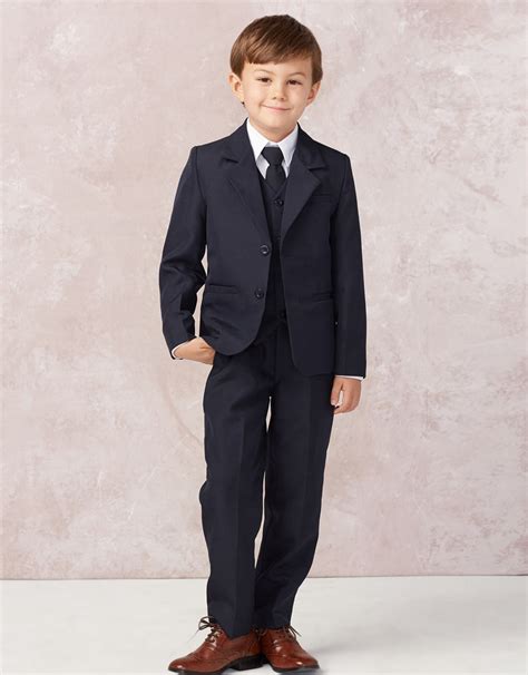 Boys Holy Communion Slim Fit Suit Navy Hello Baby
