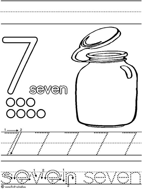 Number Seven Worksheet 2 Preschool Printable Activities | Numbers