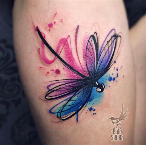 Small Watercolor Dragonfly Tattoo Viraltattoo