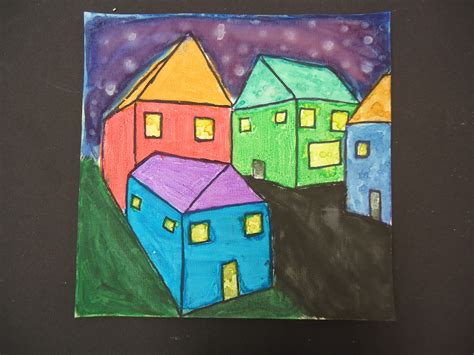 Mini Matisse Two Point Perspective Buildings