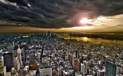 New York City Skyline Wallpaper 4k Wide Screen Wallpaper