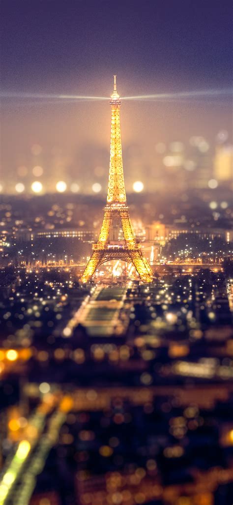 Eiffel Tower Wallpaper 4k Paris Night Time City Lights Cityscape