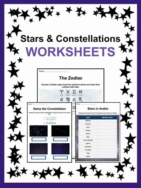 Star and Constellation Facts and Worksheets | KidsKonnect