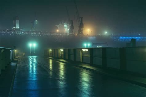 Continuing To Explore Foggy Hamburg At Night With Mark Broyer City