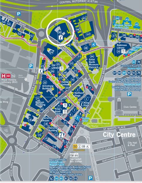 Newcastle College Campus Map