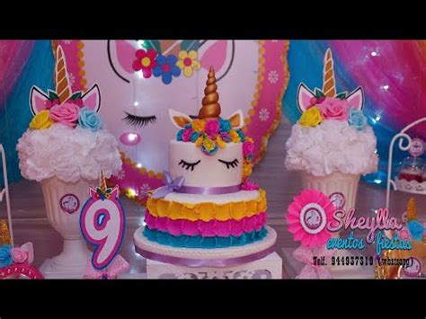 Así que la fiesta de cumpleaños de carla de este año fue de unicornios, ¡de qué si no! Fiesta de unicornios 🦄, arco iris 🌈, decoración temática ...