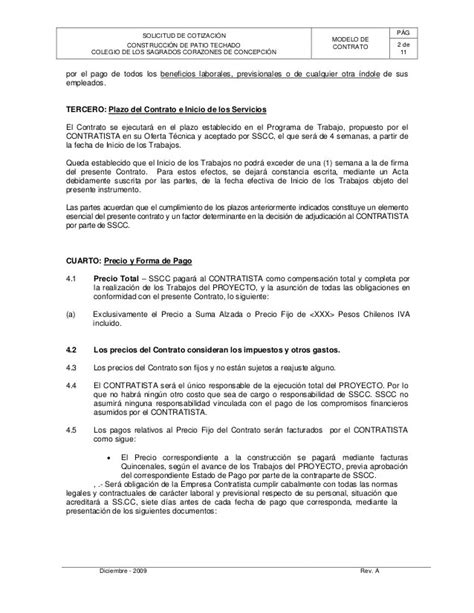 Modelo De Contrato De Obra Civil En Word Financial Report