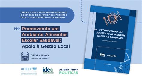 Webinar Promovendo Um Ambiente Alimentar Escolar Saudável Apoio à