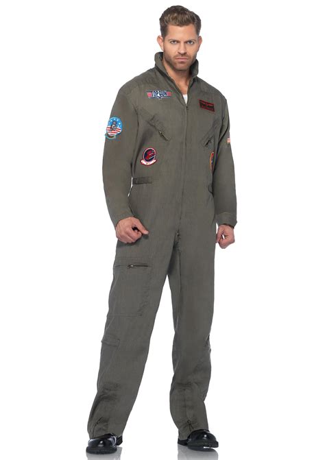 Top Gun Mens Flight Suit Adult Costume Pilot Costume