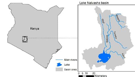 Lake Naivasha Basin And Its Main Rivers And Tributaries Download
