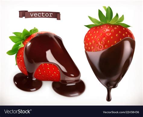 Maybe you would like to learn more about one of these? Strawberry in chocolate. 3d realistic vector icon ...